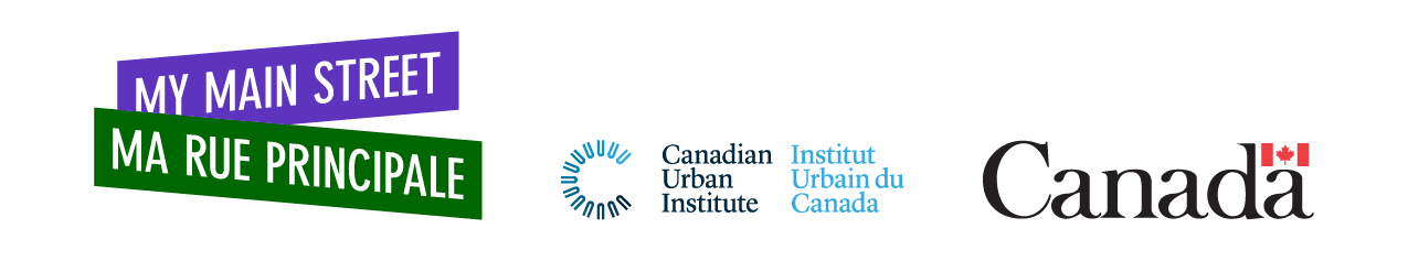 My Main Street, Canadian Urban Institute and Government of Canada logos