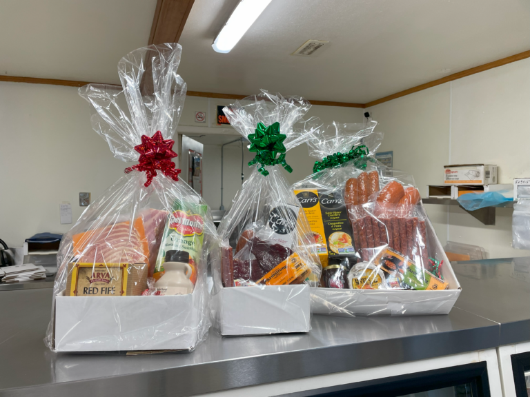 Evelyn's Sausage Kitchen in Shedden Ontario offers custom gift baskets full of delicious meat, cheese and snacks all year round.